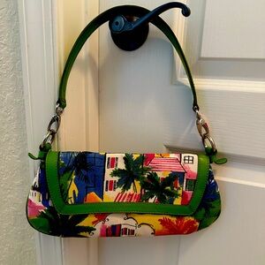 Vintage The Sak Pink Label.  Green and Pink Caribbean colors.